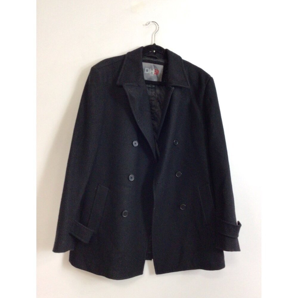 Classic Wool Pea Coat Jacket Mens Medium